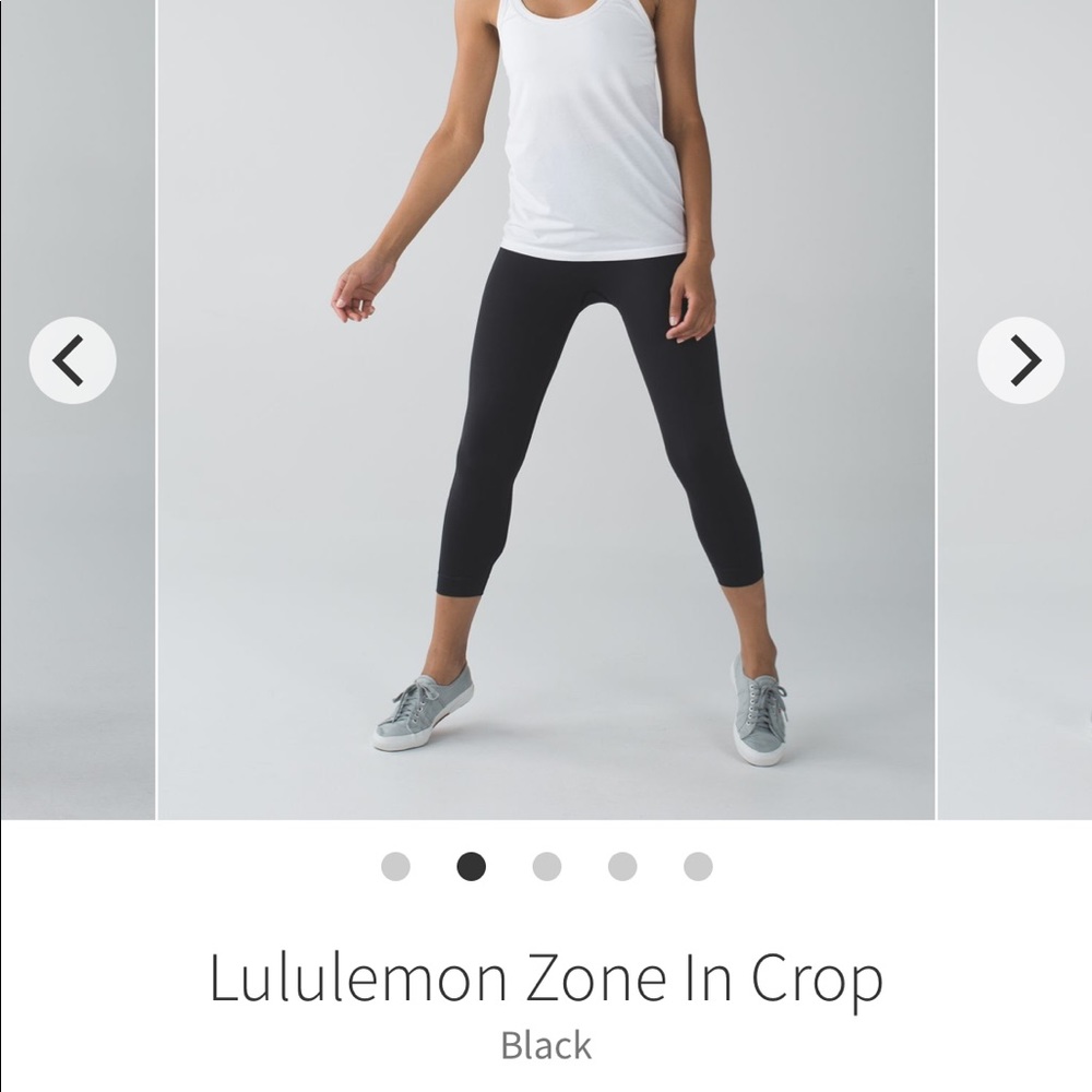 Zone In Crop lululemon size 12 black